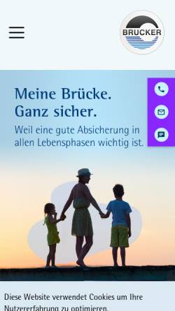 Vorschau der mobilen Webseite www.brucker.de, Dieter Brucker KG Generalagentur