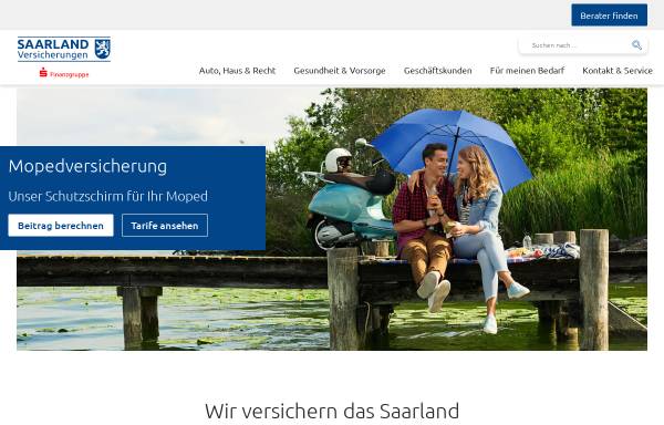 Vorschau von www.saarland-versicherungen.de, Saarland Versicherungen
