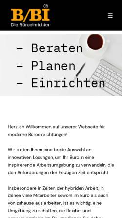 Vorschau der mobilen Webseite www.b-bi.de, B/BI Bertsch Büro Informatik GmbH