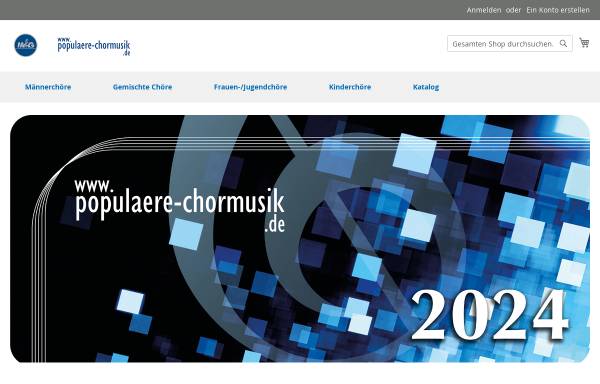 Vorschau von www.populaere-chormusik.de, M&G Agentur für Kommunikation und Medien Hans Dieter Kuhn