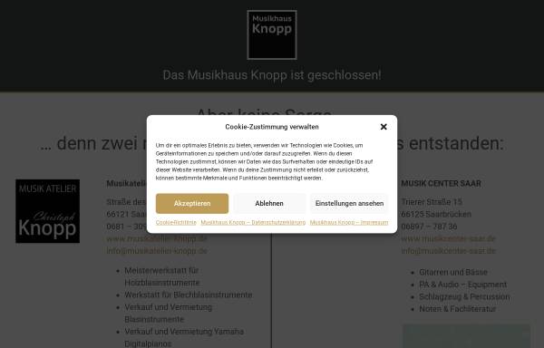 Vorschau von www.musikhaus-knopp.de, Musikhaus Arthur Knopp GmbH