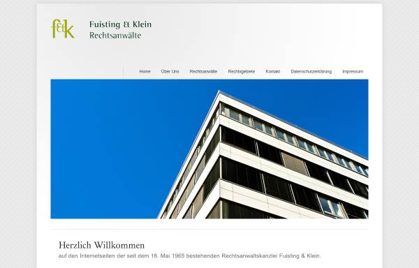 Vorschau von www.fuisting-klein.de, Fuisting und Klein Rechtsanwälte