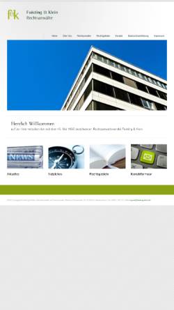 Vorschau der mobilen Webseite www.fuisting-klein.de, Fuisting und Klein Rechtsanwälte