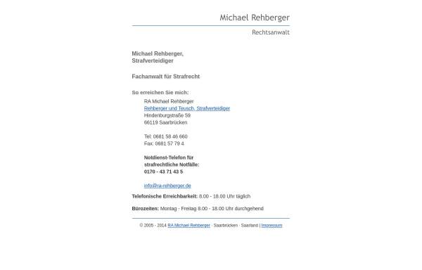 Vorschau von www.ra-rehberger.de, Rehberger, Michael Rechtsanwalt