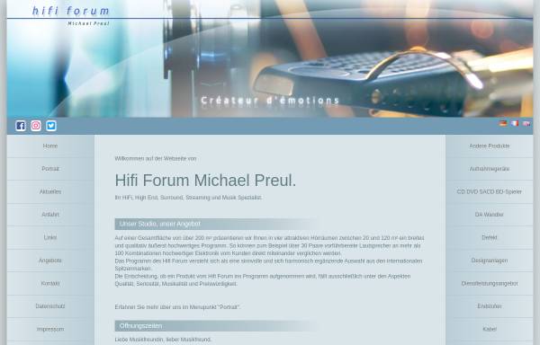Vorschau von www.hififorumpreul.de, Hifi Forum Michael Preul