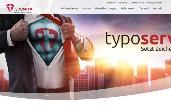 Vorschau von www.typoserv.de, Typoserv Gesellschaft für Satz und Druck mbH
