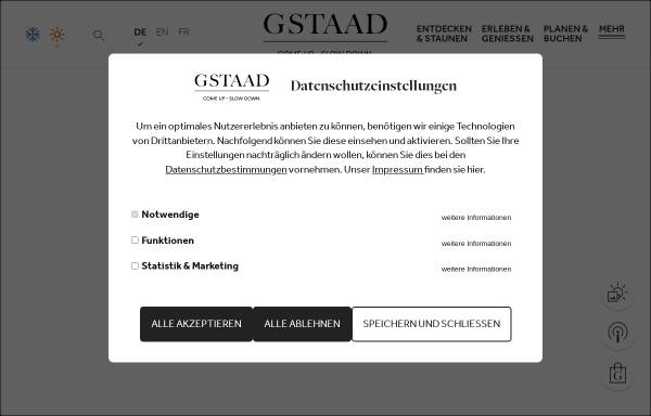 Vorschau von www.gstaad.ch, Gstaad Saanenland Tourismus