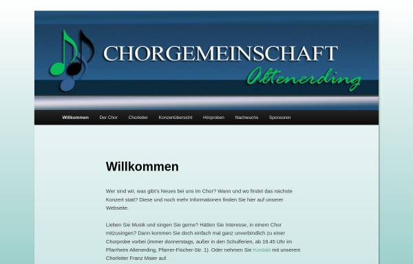 Vorschau von www.chor-altenerding.de, Chorgemeinschaft Altenerding