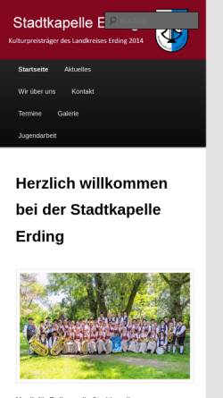 Vorschau der mobilen Webseite stadtkapelle-erding.de, Stadtkapelle Erding e.V.