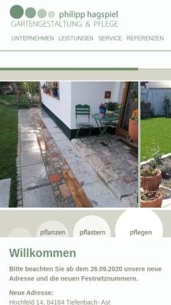Vorschau der mobilen Webseite www.gartenkun.st, Gartengestaltung und Gartenpflege - Philipp Hagspiel