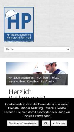 Vorschau der mobilen Webseite www.helmprecht.com, HP Baumanagement - Peter Helmprecht