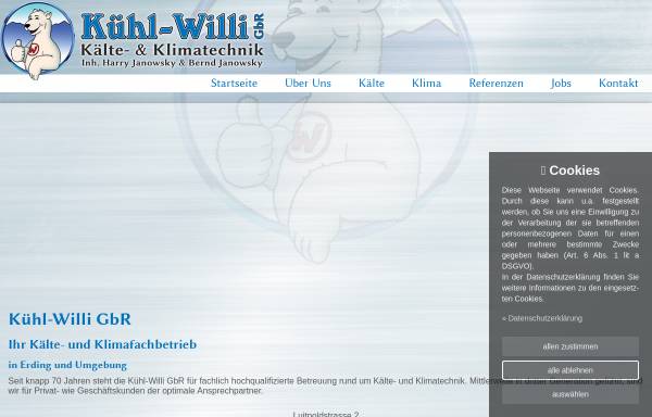 Vorschau von www.kuehl-willi.de, Janowsky Kälte- und Klimatechnik
