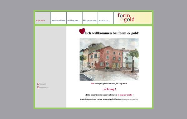 Vorschau von www.form-und-gold.de, Form und Gold - Sabine Würtemberger