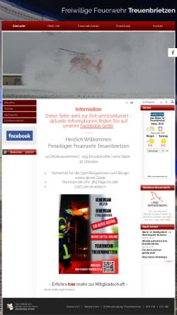 Vorschau der mobilen Webseite www.feuerwehr-treuenbrietzen.de, Feuerwehrverein Treuenbrietzen e.V.