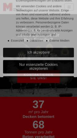 Vorschau der mobilen Webseite www.mueller-bau-rain.de, Mueller Gmbh