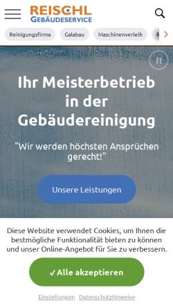 Vorschau der mobilen Webseite www.putzmunter-reischl.de, Putzmunter Gebäude- und Reinigungsservice