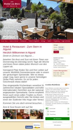 Vorschau der mobilen Webseite www.zumstern.it, Gasthof zum Stern