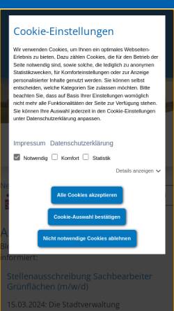 Vorschau der mobilen Webseite www.treuenbrietzen.de, Treuenbrietzen