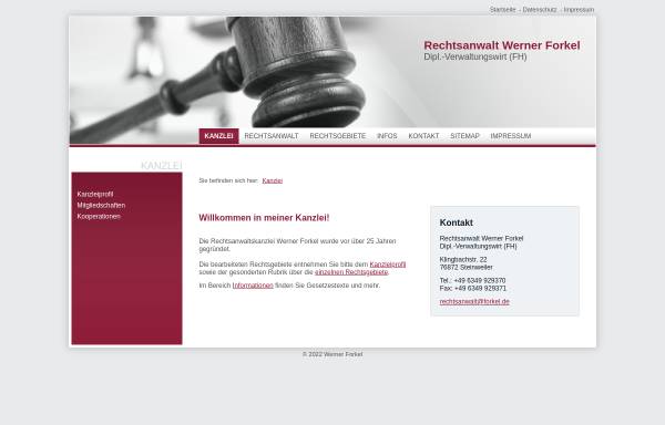 Vorschau von www.rechtsanwalt-forkel.de, Rechtsanwalt Werner Forkel