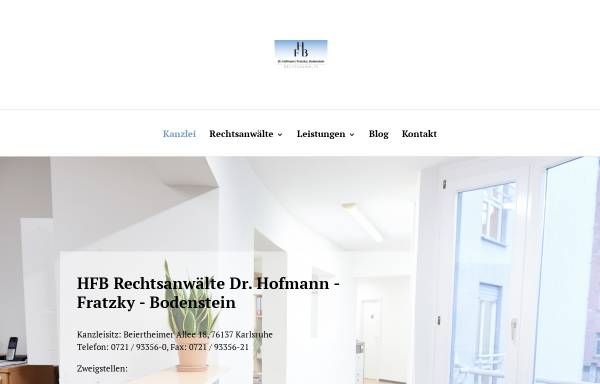 Vorschau von www.rahofmannschoepfle.de, Rechtsanwälte Dr. Hofmann & Schöpfle