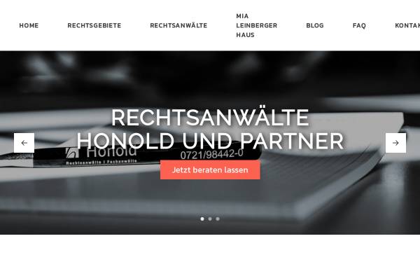 Vorschau von honold.de, Rechtsanwälte Honold und Partner