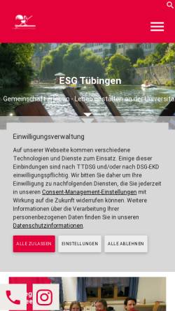 Vorschau der mobilen Webseite esg-tuebingen.de, Evangelische Studierendengemeinde Tübingen