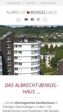 Vorschau der mobilen Webseite www.bengelhaus.de, Albrecht-Bengel-Haus