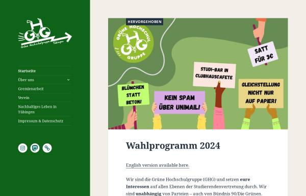Vorschau von ghg-tuebingen.de, Grüne Hochschulgruppe Tübingen