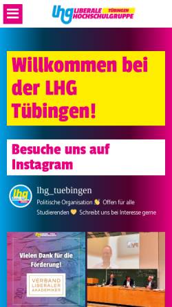 Vorschau der mobilen Webseite lhg-bw.de, LHG - Liberale Hochschulgruppe Tübingen