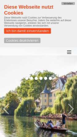 Vorschau der mobilen Webseite cheruskia-tuebingen.de, A. V. Cheruskia zu Tübingen