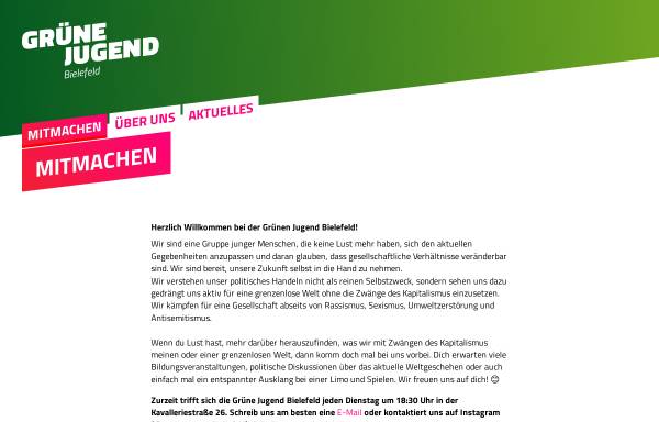 Vorschau von gruenejugendbielefeld.de, Grüne Jugend Bielefeld