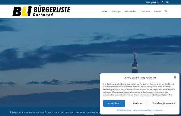 Vorschau von www.buergerliste-dortmund.de, Bürgerliste Dortmund