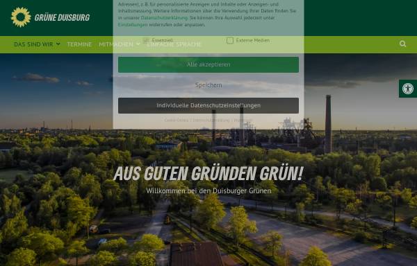 Vorschau von gruene-duisburg.de, Bündnis 90/Die Grünen, Kreisverband Duisburg
