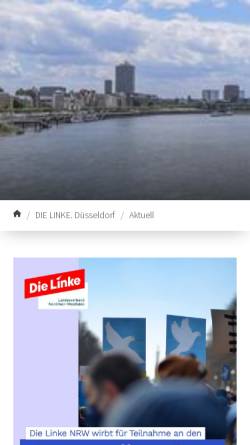 Vorschau der mobilen Webseite www.die-linke-duesseldorf.de, Die Linke. Düsseldorf