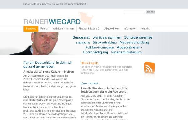 Vorschau von www.rainerwiegard.de, Wiegard, Rainer (MdL)