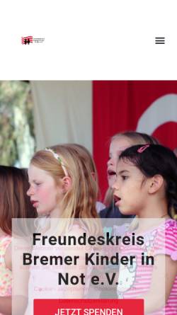 Vorschau der mobilen Webseite www.bremer-kinder-in-not.de, Freundeskreis Bremer Kinder in Not e.V.