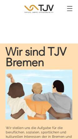 Vorschau der mobilen Webseite www.tjv-bremen.de, Toleranz Jugend Verständigung e.V.