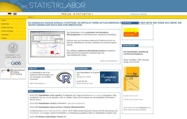 Vorschau von www.statistiklabor.de, Das Statistiklabor