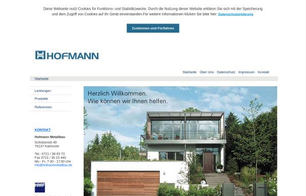 Vorschau von www.hofmannmetallbau.de, Hofmann Metallbau