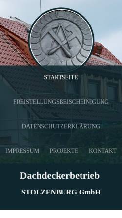 Vorschau der mobilen Webseite www.stolzenburg-dach.de, Stolzenburg GmbH Dachdeckerbetrieb