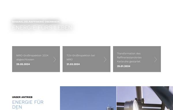 Vorschau von www.miro-ka.de, MiRO Mineraloelraffinerie Oberrhein GmbH & Co. KG