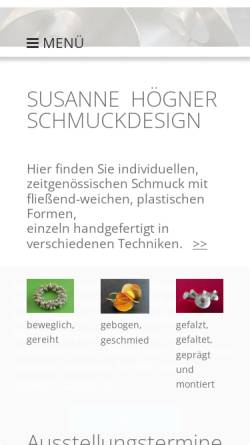 Vorschau der mobilen Webseite www.sh-schmuckdesign.de, Schmuckdesign Susanne Högner
