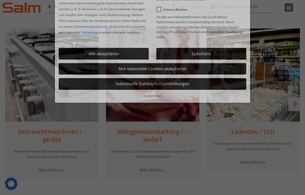 Vorschau von www.salm-karlsruhe.de, Salm Gastronomie- und Metzgerei-Bedarf