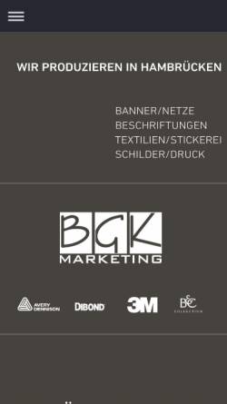 Vorschau der mobilen Webseite www.bgk-marketing.de, BGK Marketing