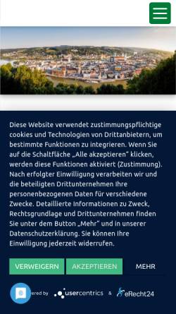 Vorschau der mobilen Webseite rechtsanwaelte-passau.de, Fischer, John, Hohl, Bieber
