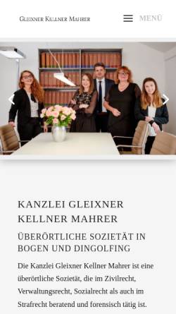 Vorschau der mobilen Webseite kanzlei-bogen.com, Gleixner & Kellner