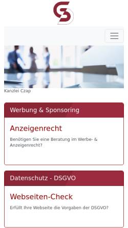 Vorschau der mobilen Webseite rechtsanwalt-czap.de, Czap & Czap