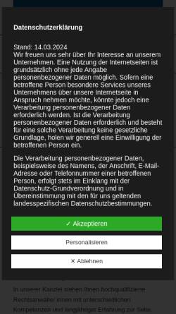 Vorschau der mobilen Webseite www.kanzlei-lesch.de, Kanzlei Lesch