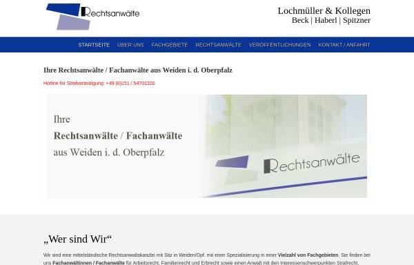 Vorschau von www.rechtsanwaelte-lochmueller.de, Lochmüller - Merk - Schlama - Faltenbacher