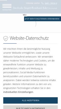 Vorschau der mobilen Webseite www.swoboda-kollegen.de, Swoboda - Pitzenbauer - Siegert-Bomhard